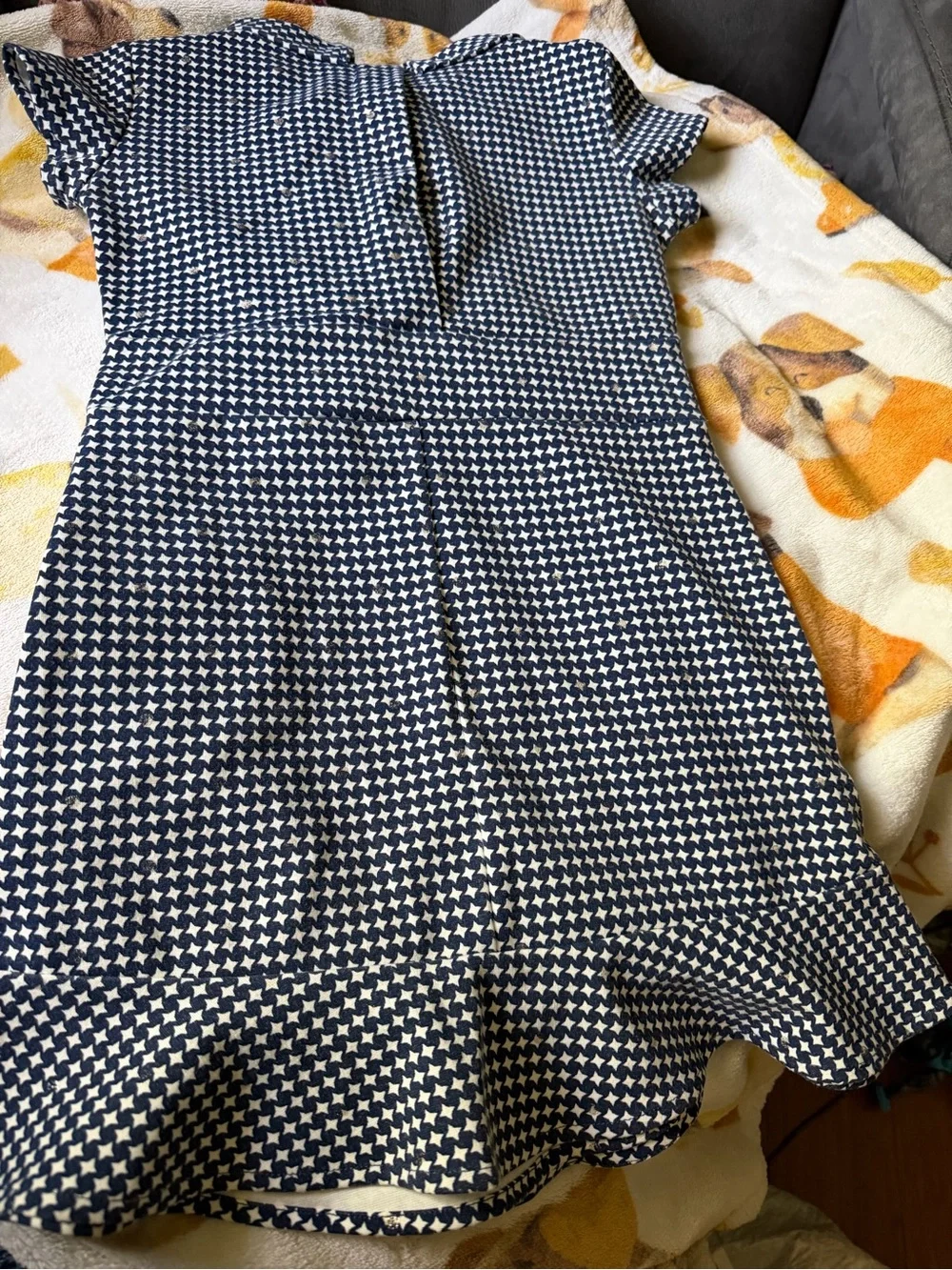 Tommy Hilfiger Navy & White Houndstooth girl dress